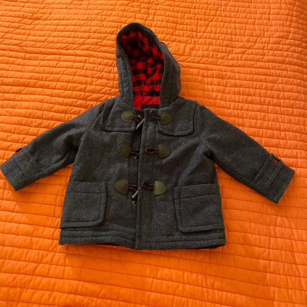 CUTE gap boys navy winter wool coat 12-18 month